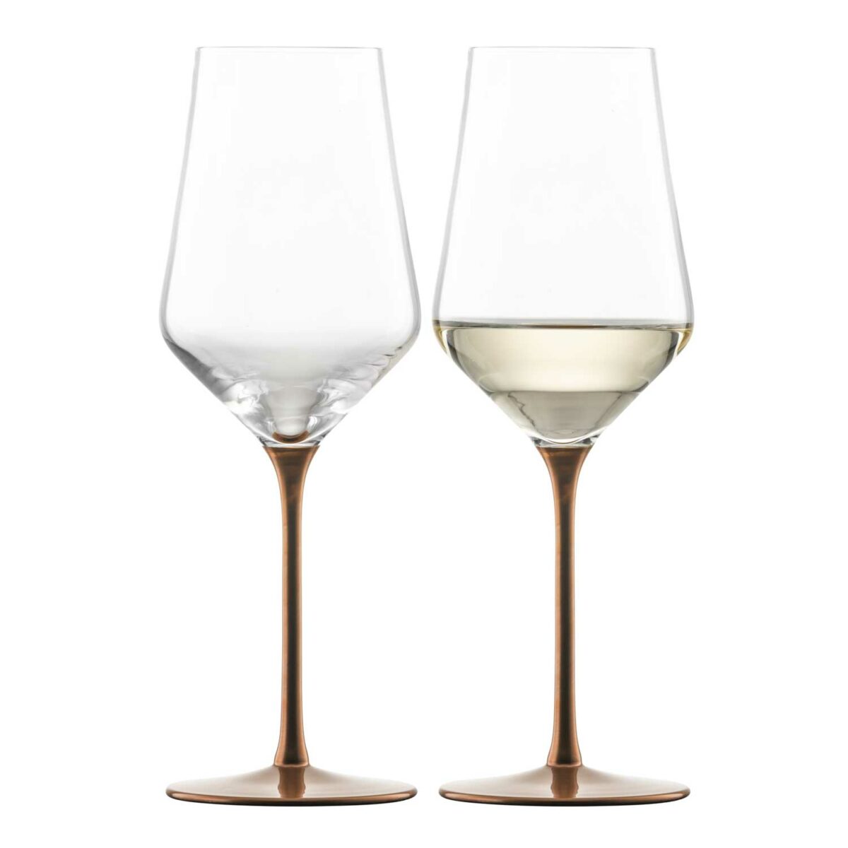 KAYA copper 2 white wine crystal glasses
