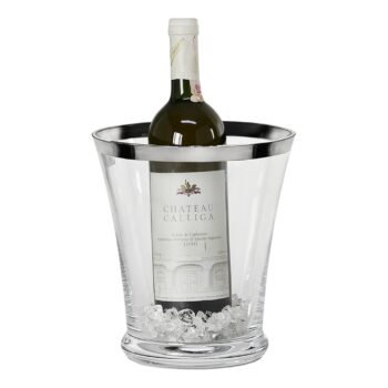 REUBEN wine cooler crystal glass with platinum