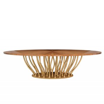 ALLANA dining table walnut on gold color