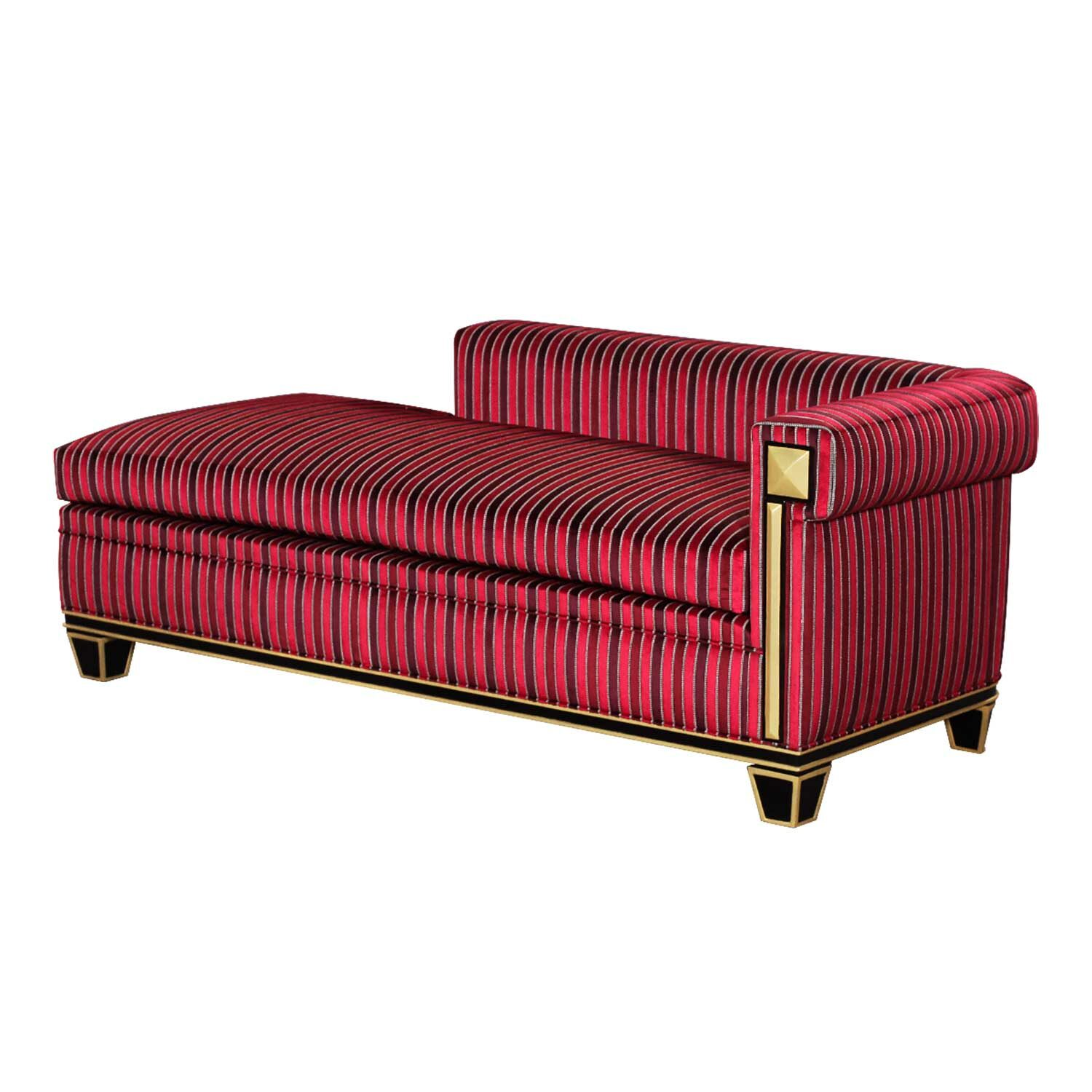 ANUBIS chaise longue red-striped