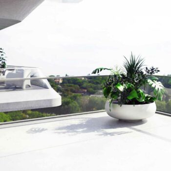 ARIEL planter matt white