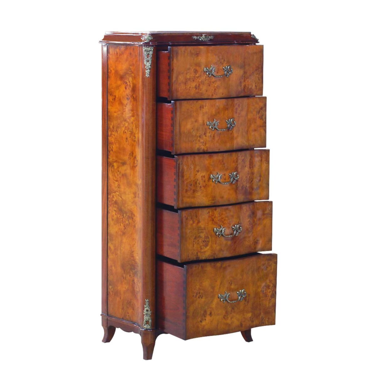ARLINGTON Chest of Drawers Burl Wood