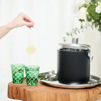ATAS ice cube bucket matt black stainless steel