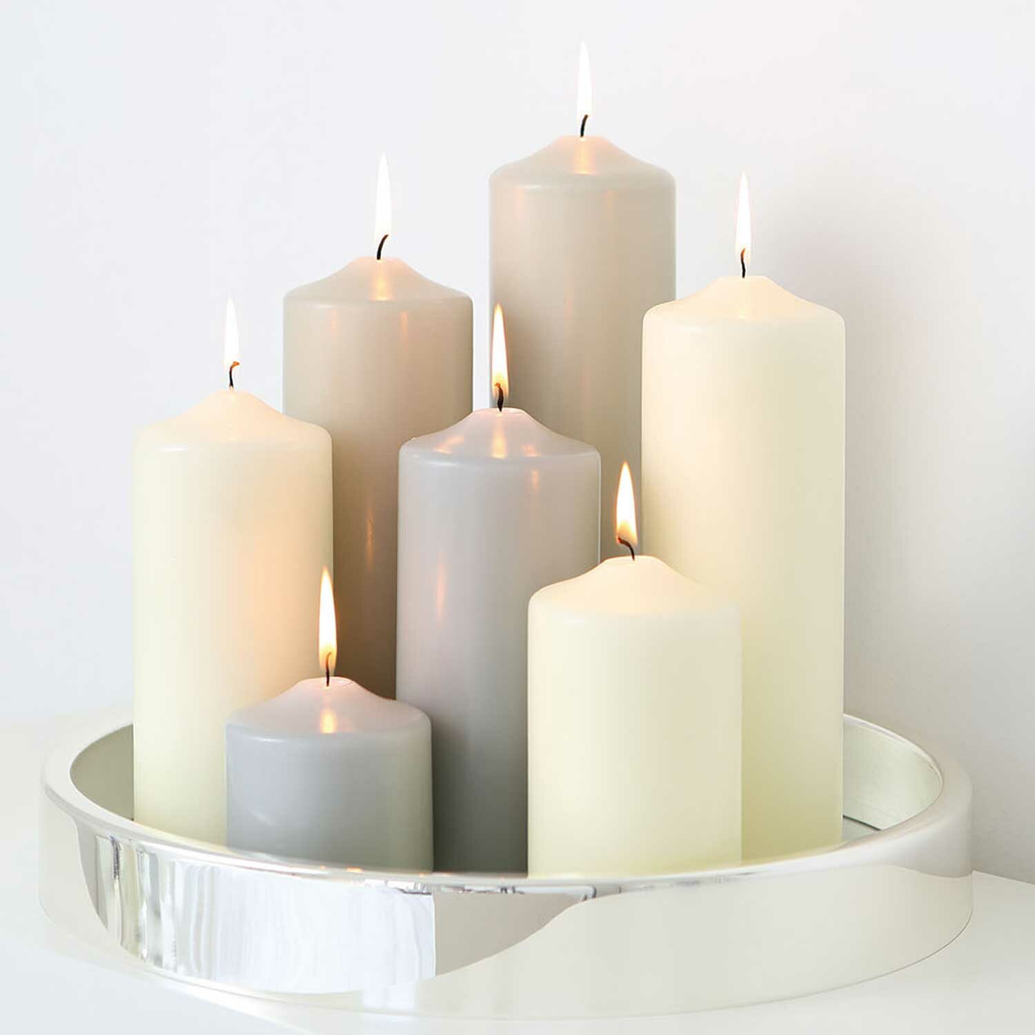 Altar candles 20 cm | 8 cm (8 pieces)