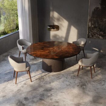 BARREL dining table Walnut Root