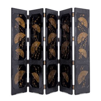 CHINOISERIE Folding Screen black