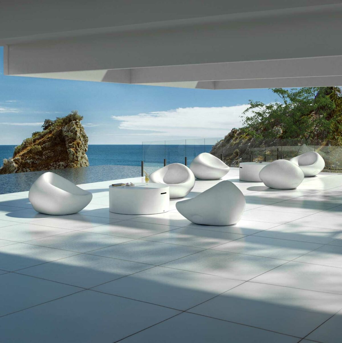 OCEANO sofa matt white