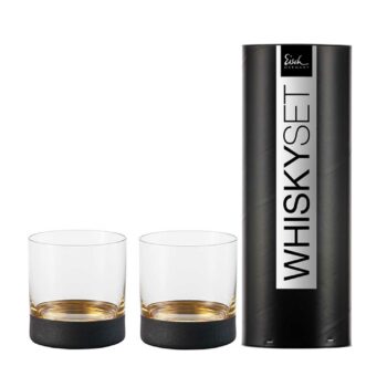 COSMO Gold 2 whiskey tumblers in a gift tube