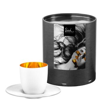 COSMO PURE WHITE espresso crystal glass in gift tube