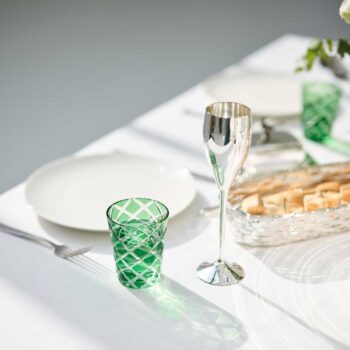 DIO Kristallglas (Raute) grün 4er Set
