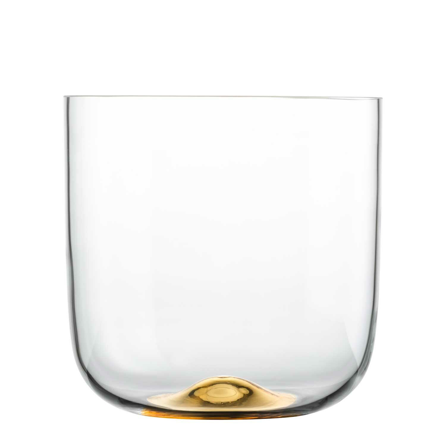DOT crystal glass vase with real gold H 25 cm