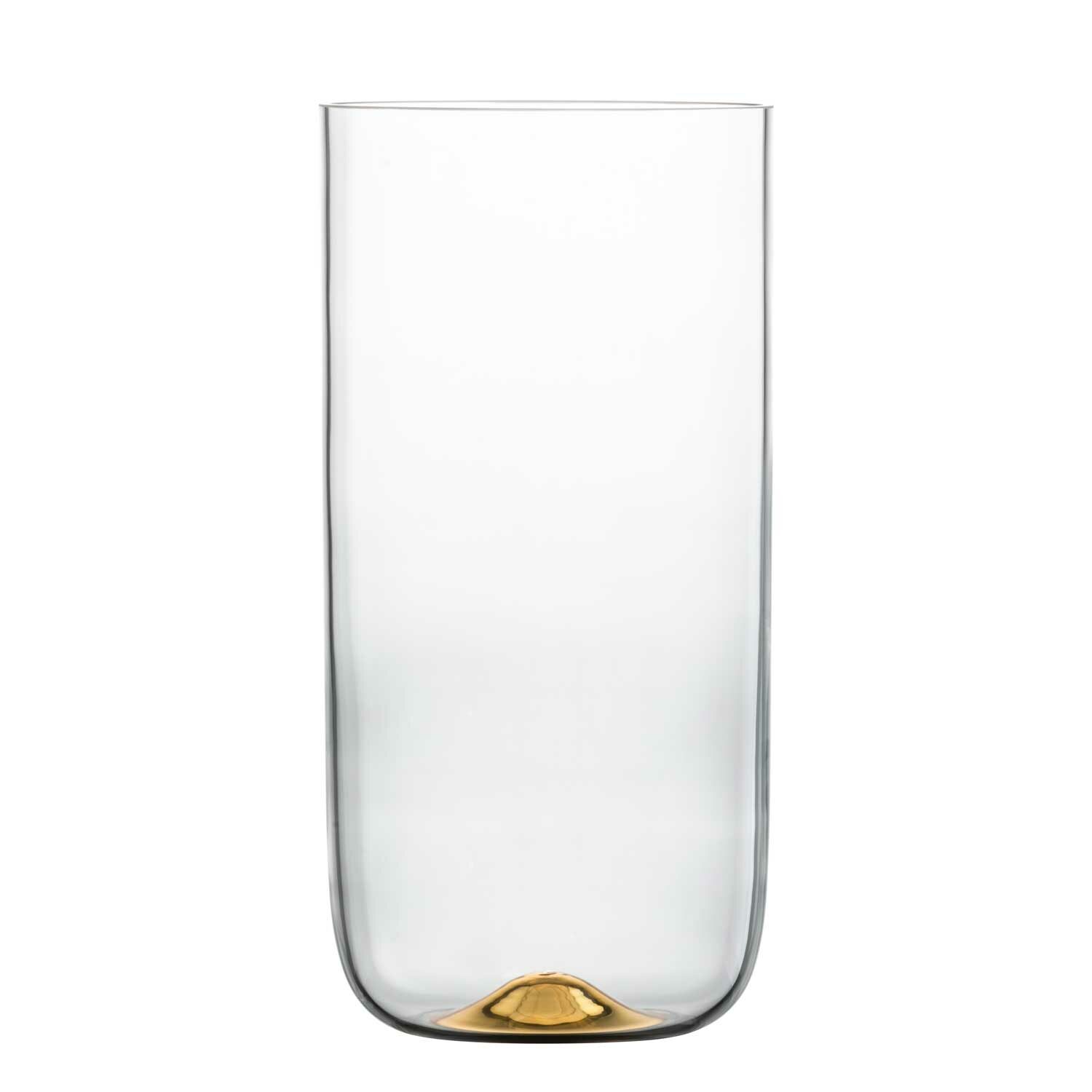 DOT crystal glass vase with real gold H 25 cm