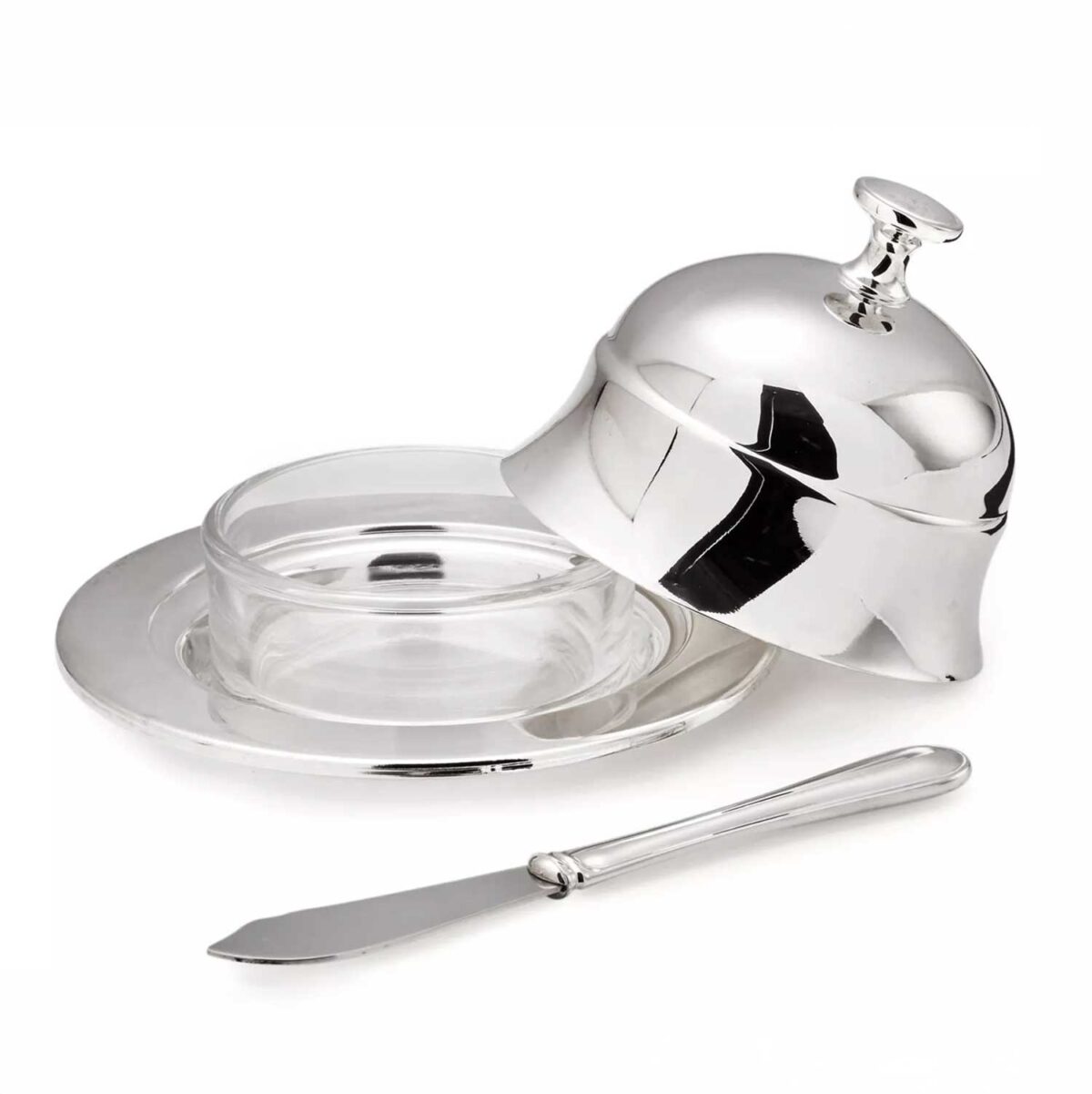 EPE butter dome silver plated (2 pieces)