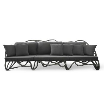 EROS 5 seater sofa anthracite in aged concrete color