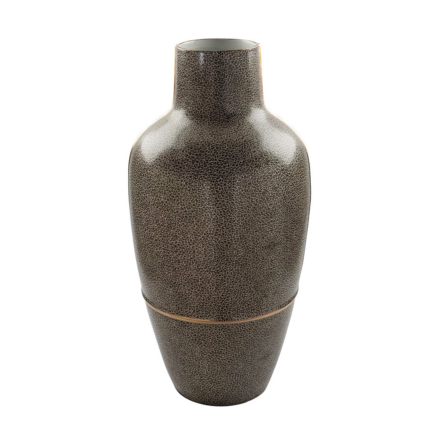 FAVORA porcelain vase black-gold H 66 cm