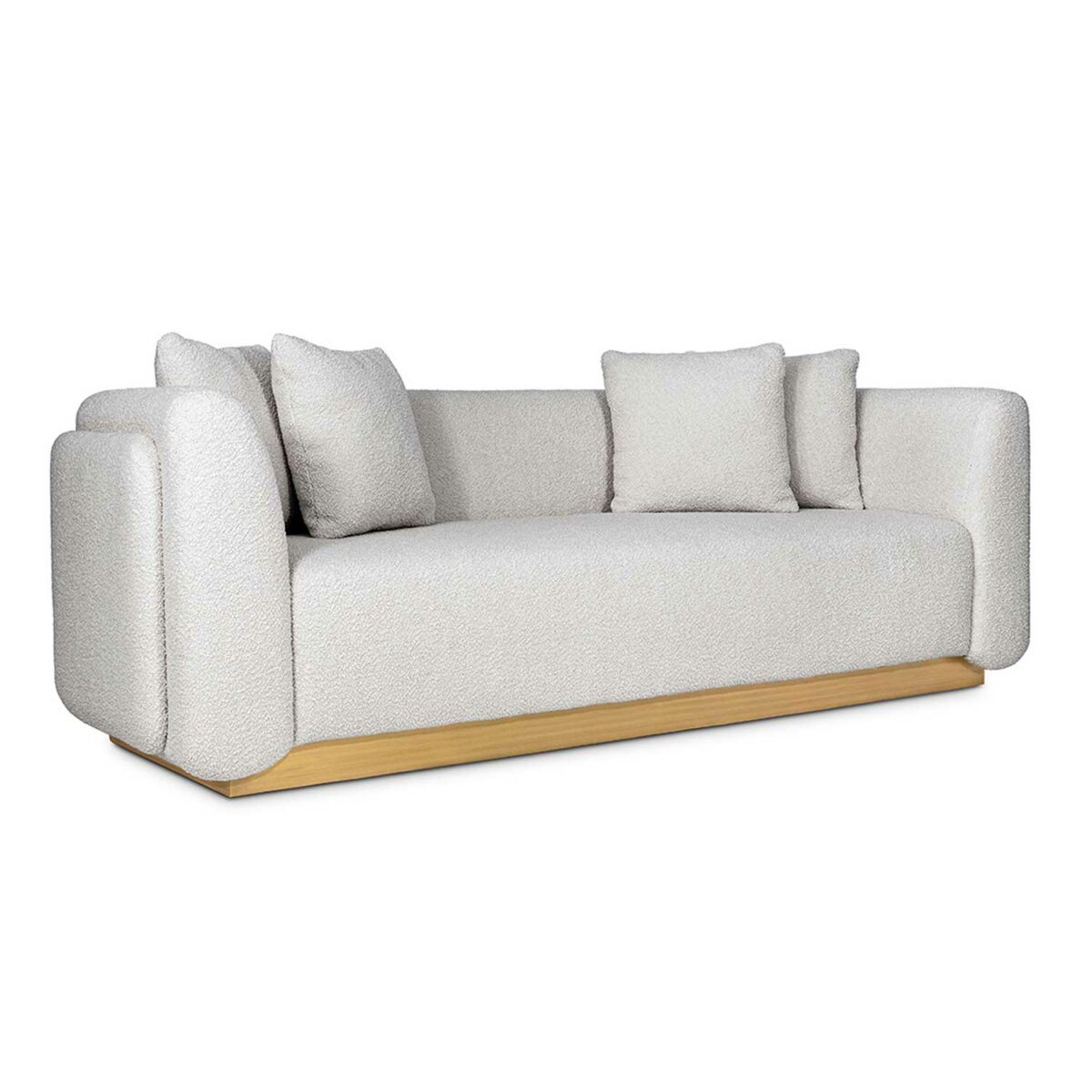 FOZ 3-Sitzer-Sofa Wolle grau