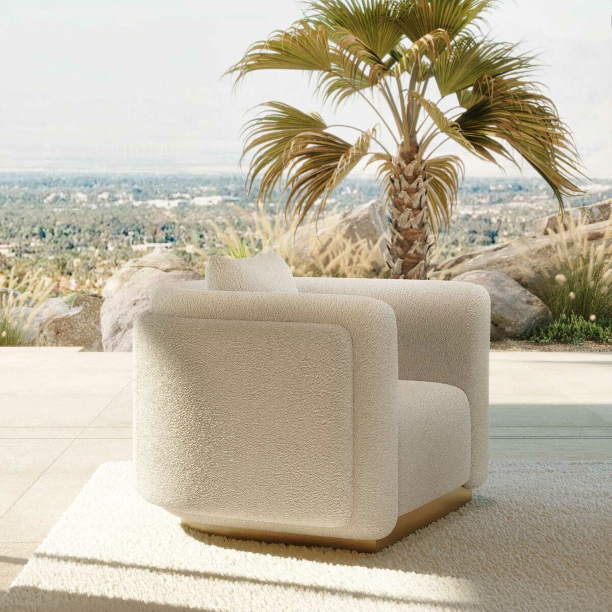 FOZ armchair woollen cream