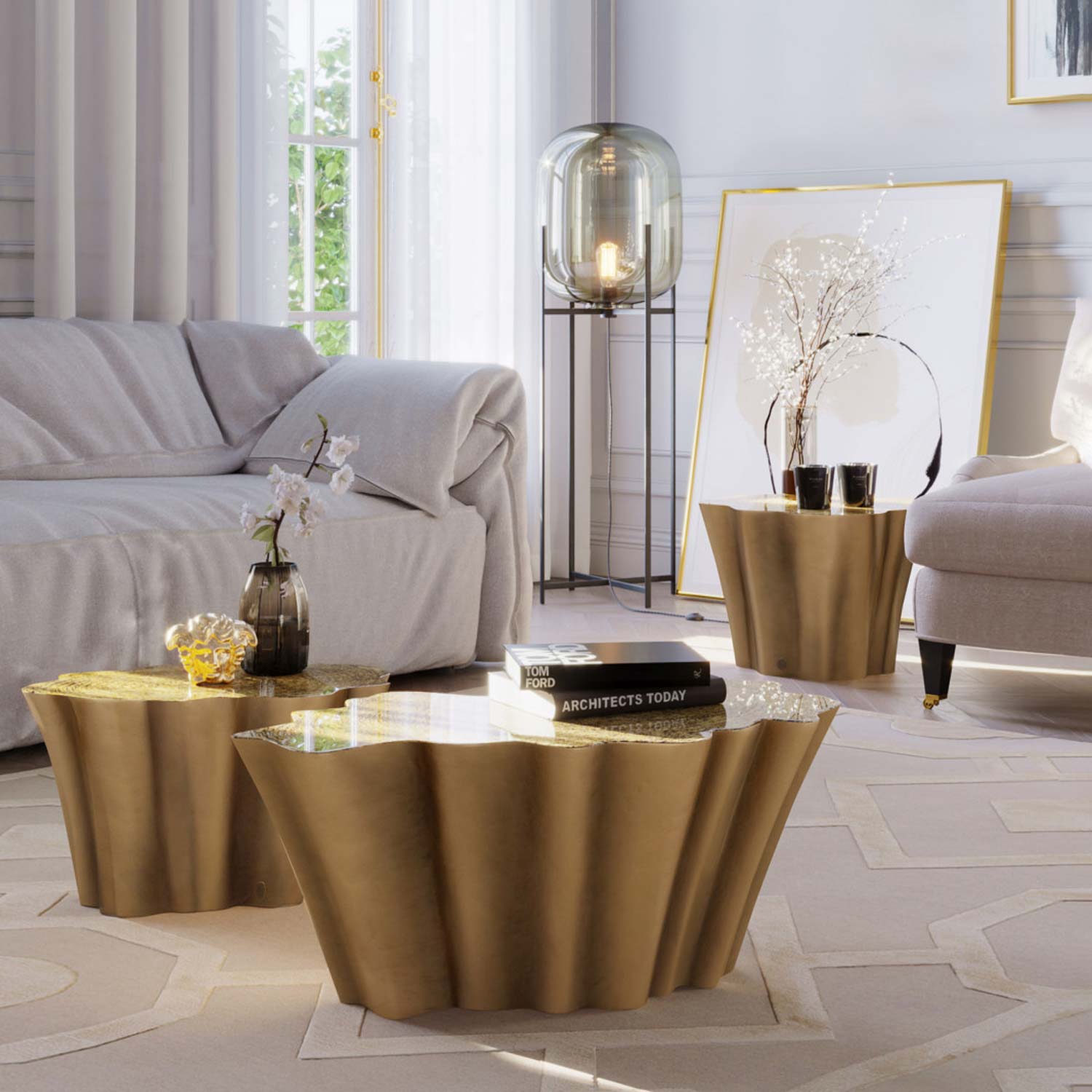 GAIA Couchtische K1084 a, b, c und Set a-c 6 GAIA Couchtische K1084 a, b, c und Set a-c