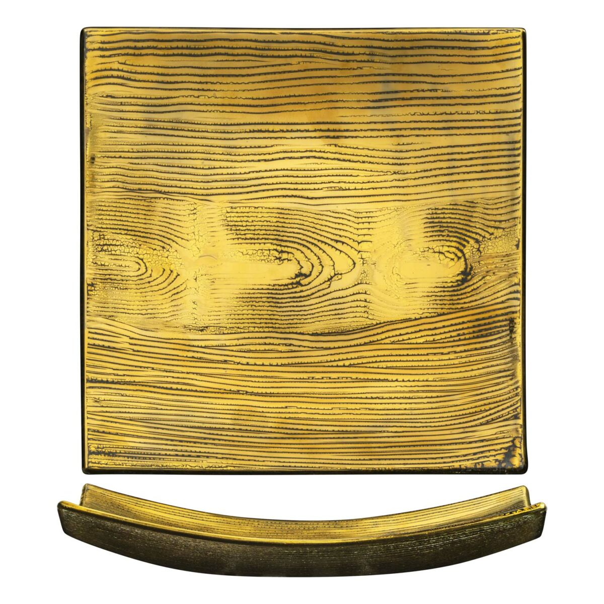 GOLDLEAF gold square bowl 29 x 29 cm