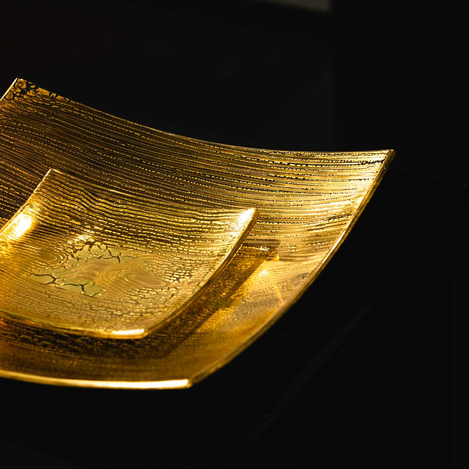 GOLDLEAF gold square bowl 15.5 x 15.5 cm