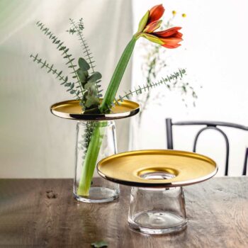 HAPTICS Flowerbed crystal glass vase H 18 cm