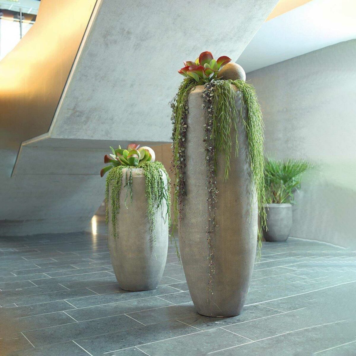 HAVANA floor vase gray H 100 cm