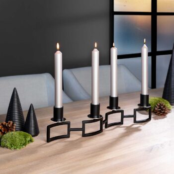 HOMMAGE candle holder black matt