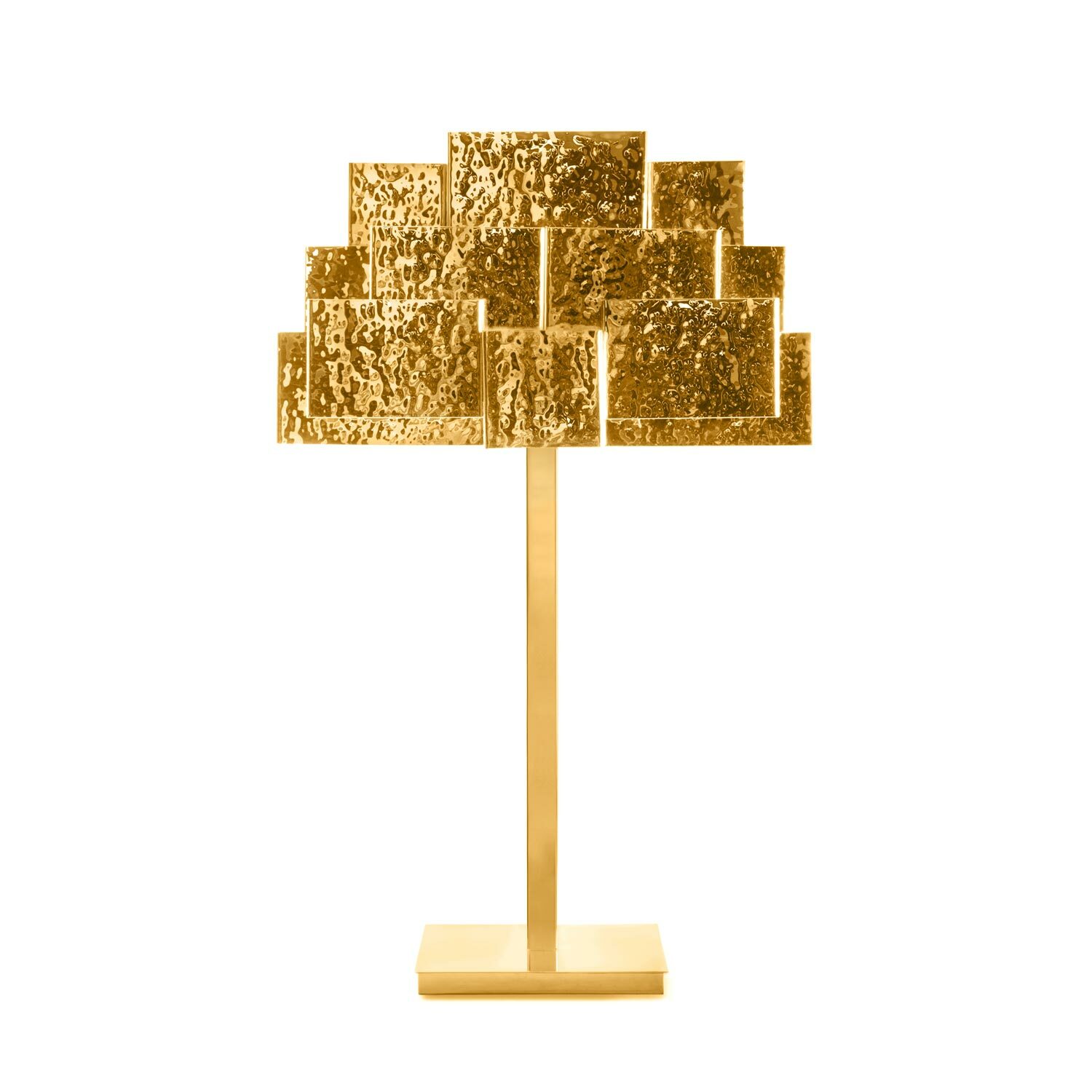 INSPIRING TREES table lamp hammered brass
