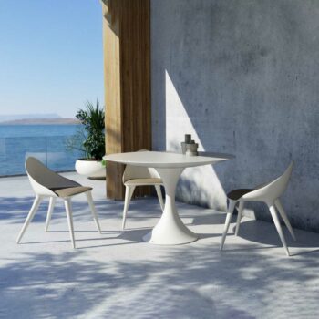 JADE dining table matt white D 120 cm