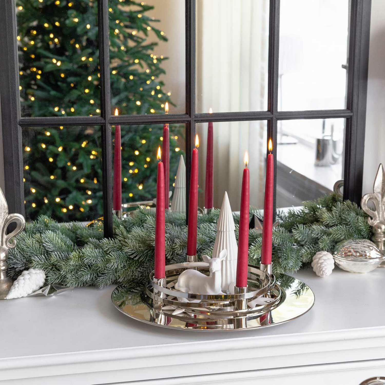 LA AVIA candlestick wreath with plate D 40 cm for stick candles