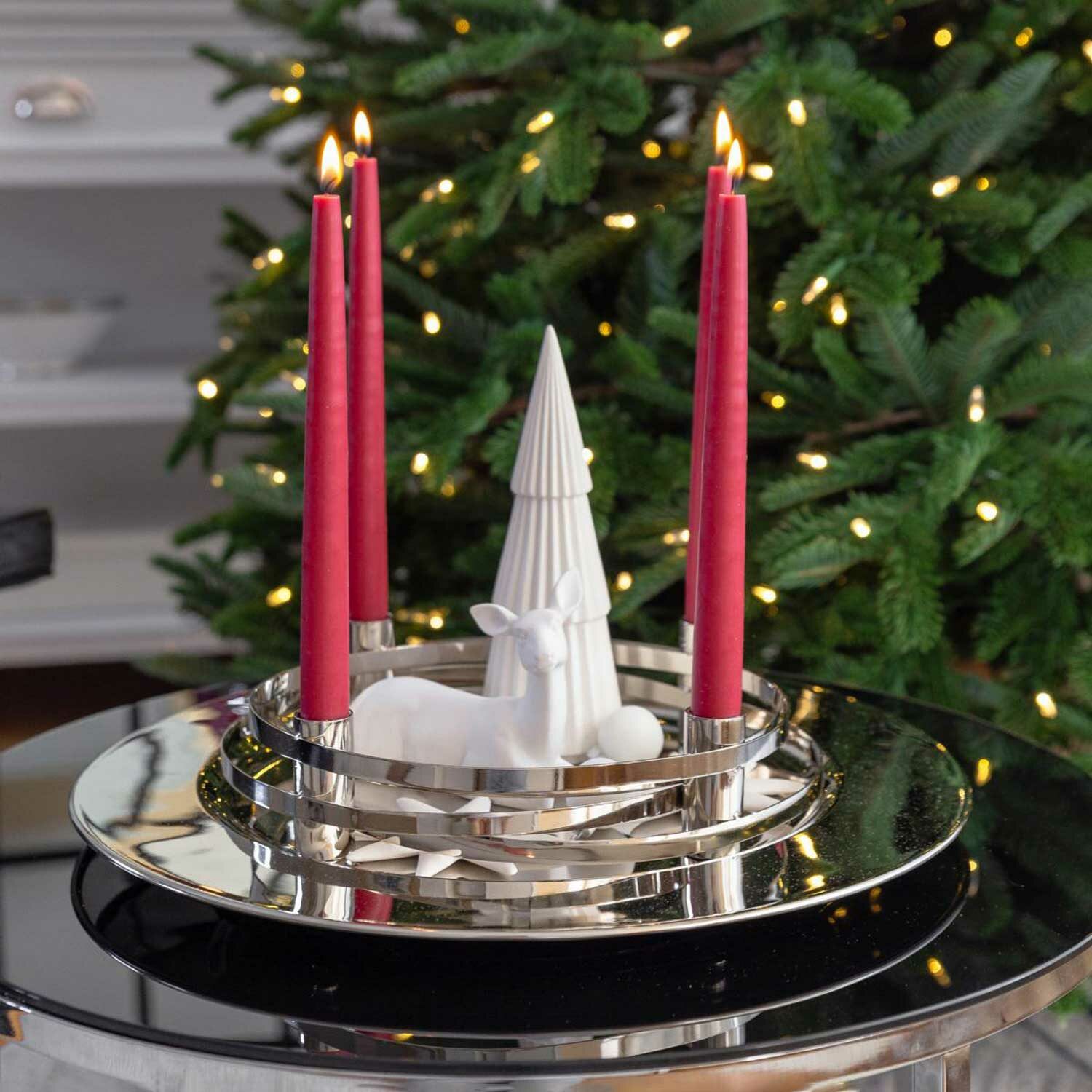 LA AVIA candlestick wreath with plate D 40 cm for stick candles