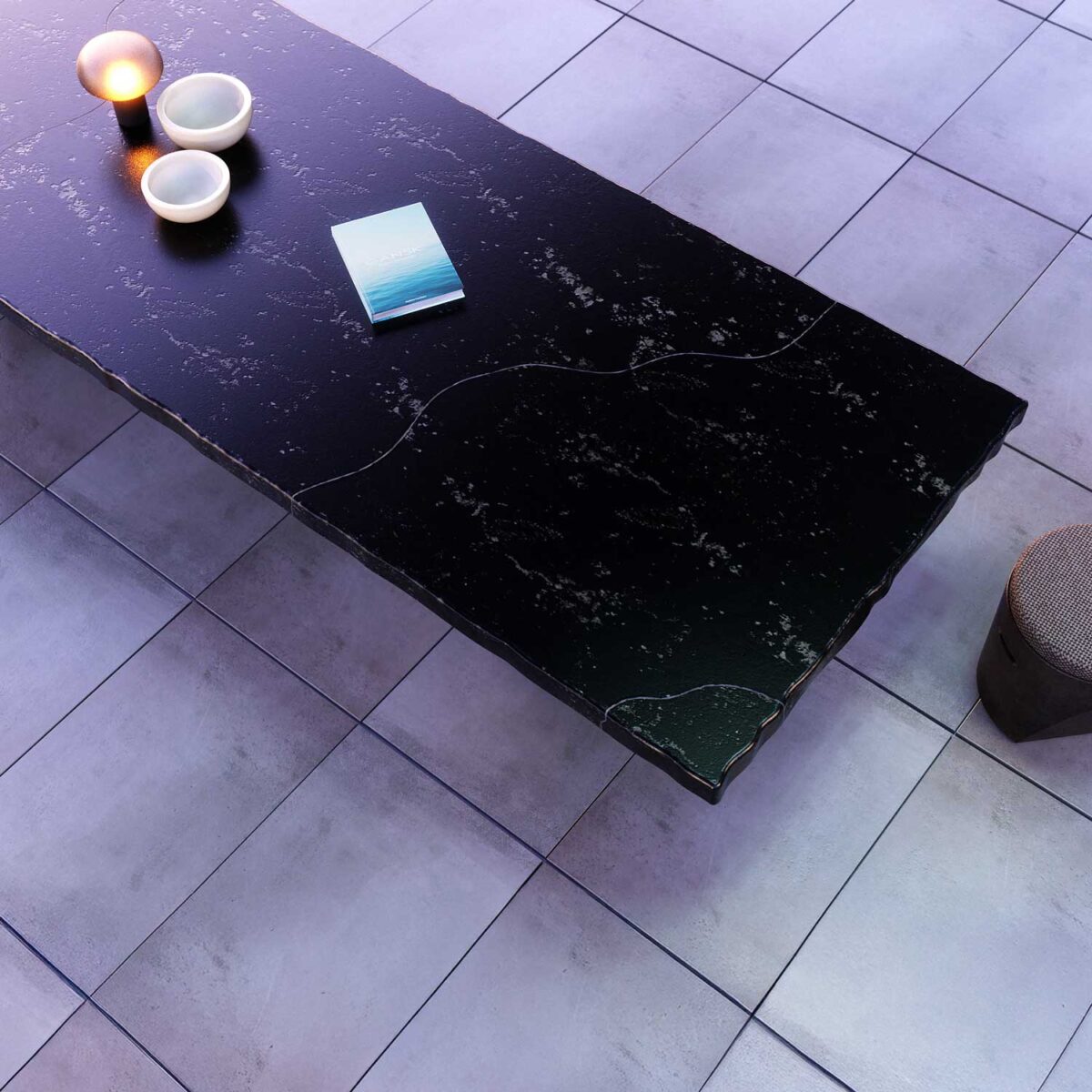 LAPIS dining table in slate look