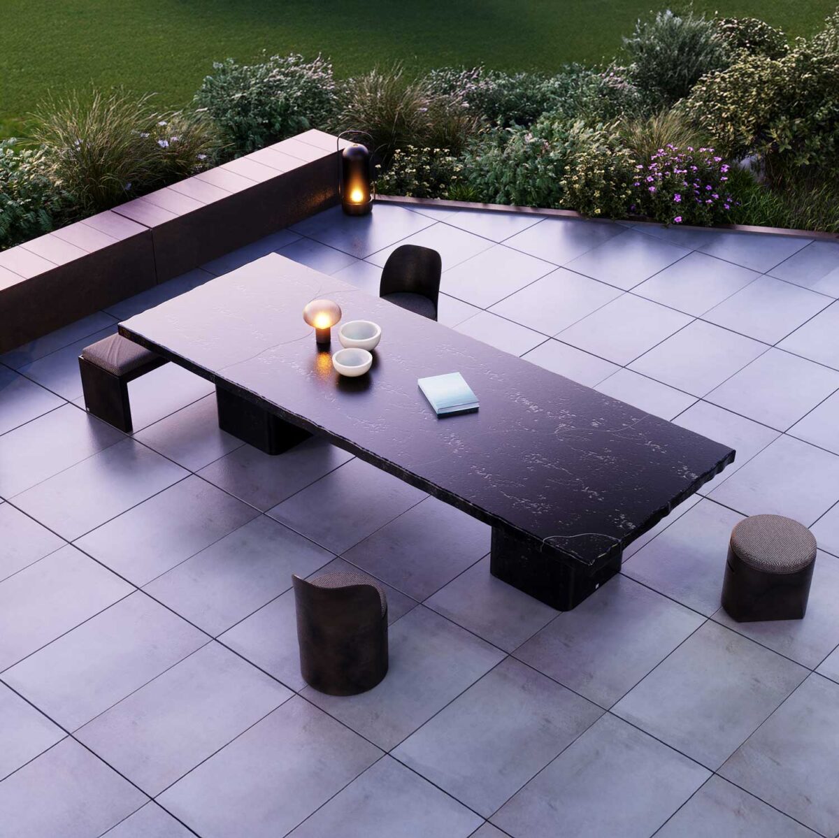 LAPIS dining table in slate look