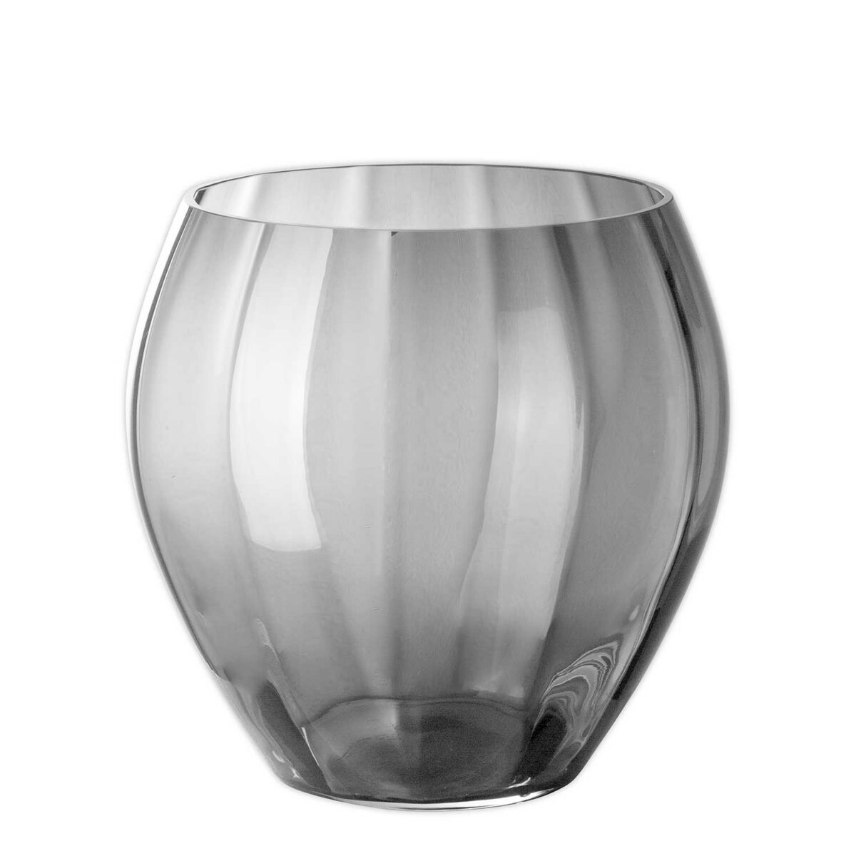 LILIAN glass vase lantern grey