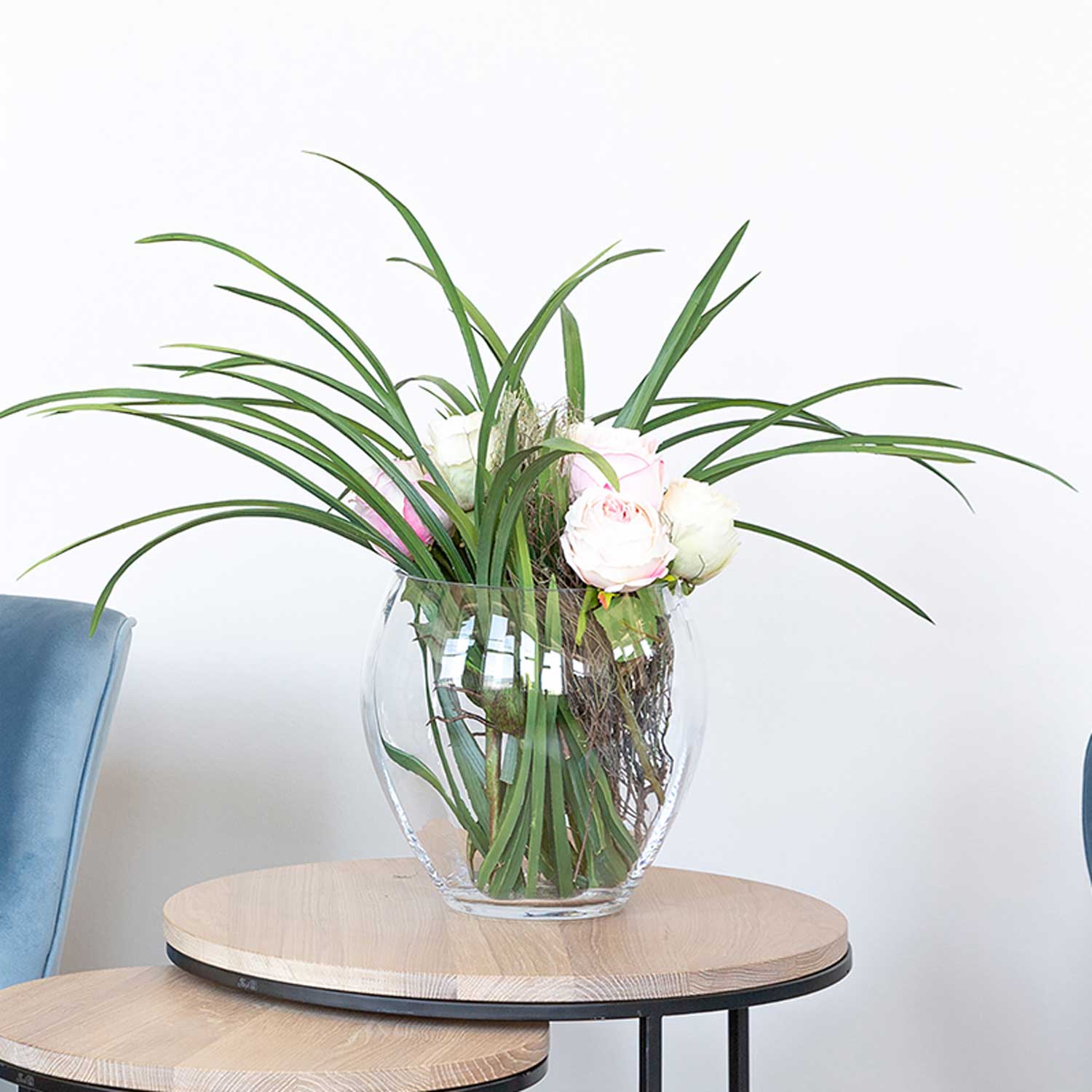 LILIAN glass vase lantern fluted clear 3 LILIAN glass vase lantern fluted clear