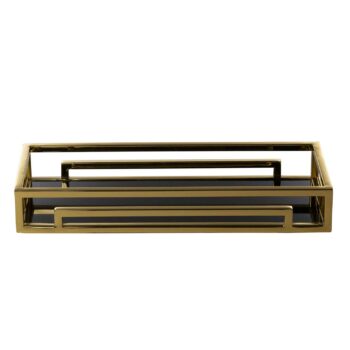 MERANO tray black gold 40 x 15 cm