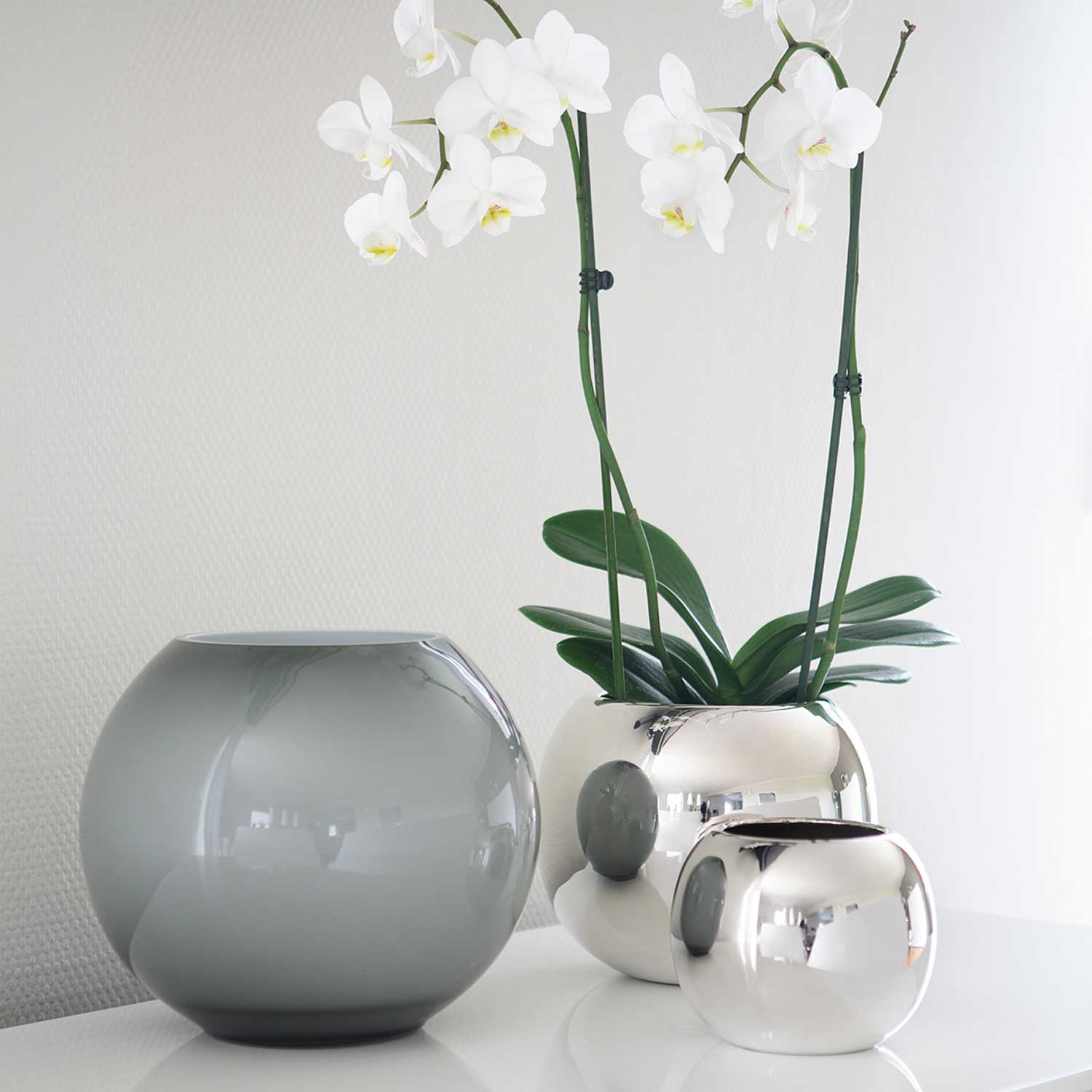 MOON vase silver plated DESSAIVE selected