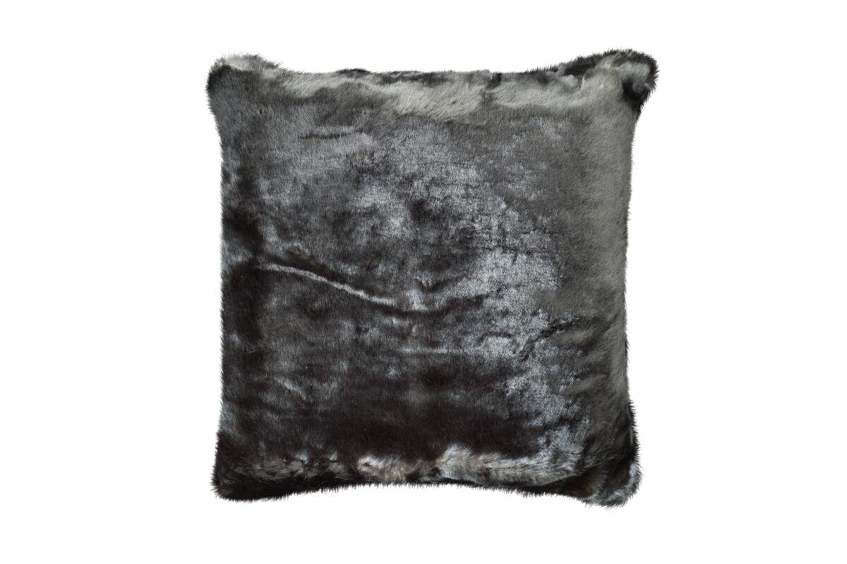 MOSCOU faux fur cushion anthracite