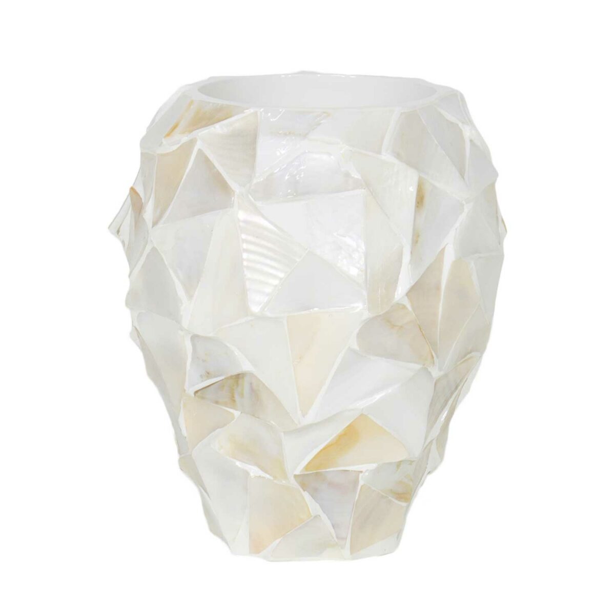 MOTHER OF PEARL orchid vase white