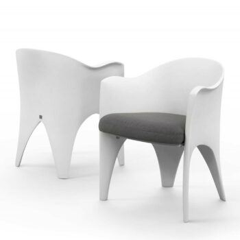 OCEANO armchair matt white