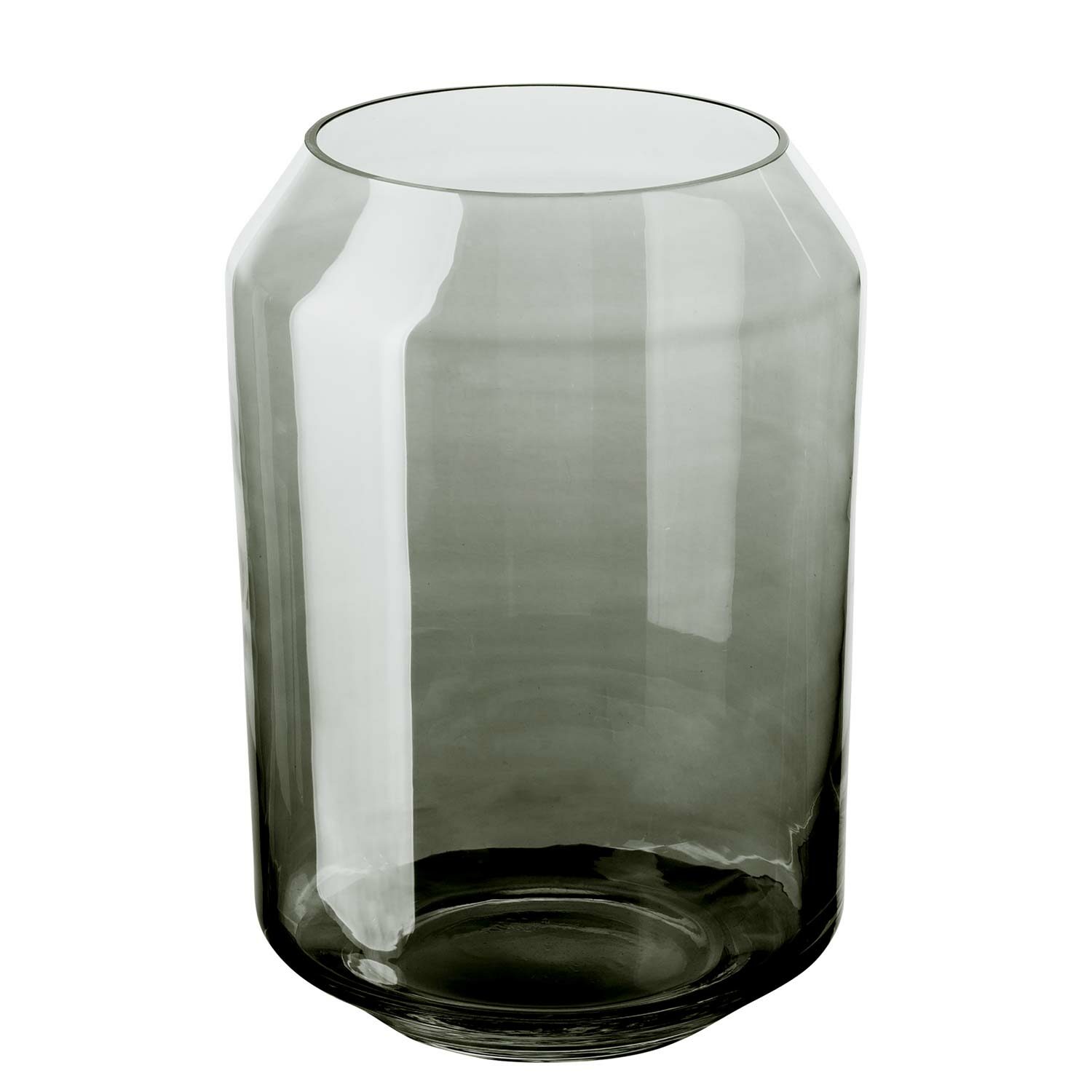 ORELIA glass vase grey