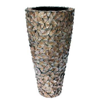 MOTHER OF PEARL floor vase brown H 140 cm