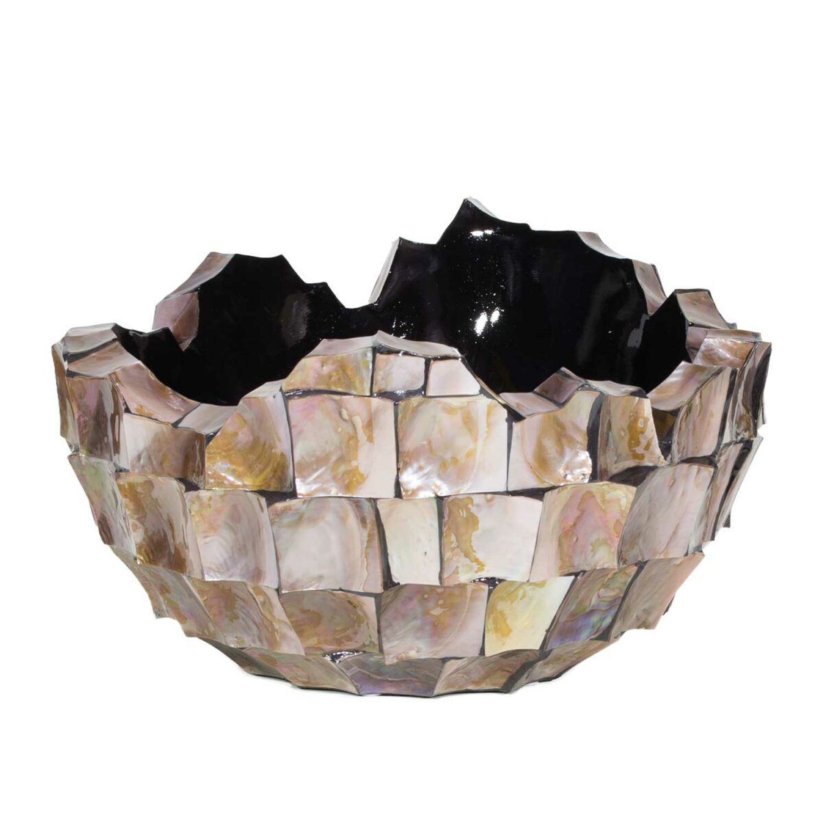 MOTHER-OF-PEARL bowl brown