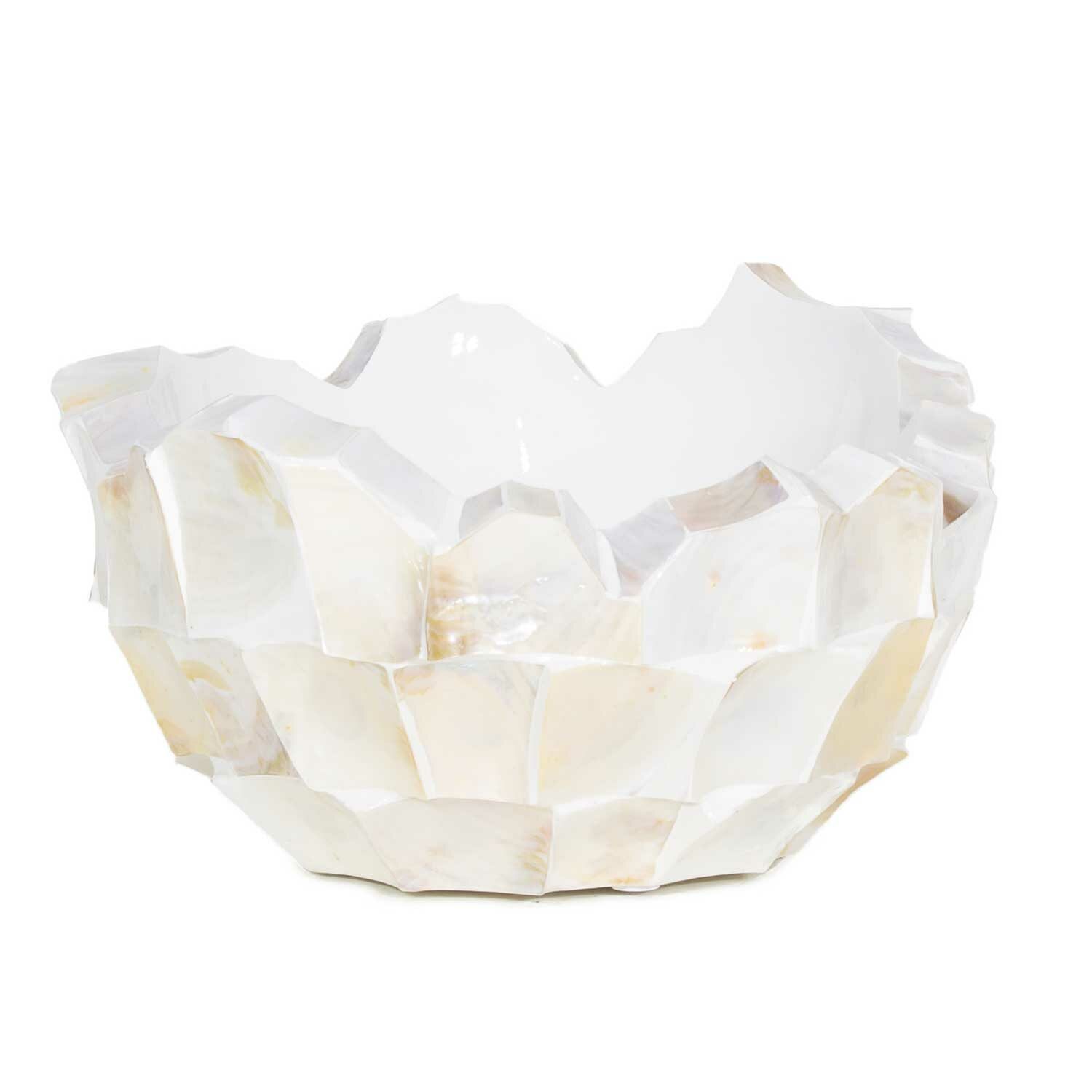 MOTHER-OF-PEARL bowl white