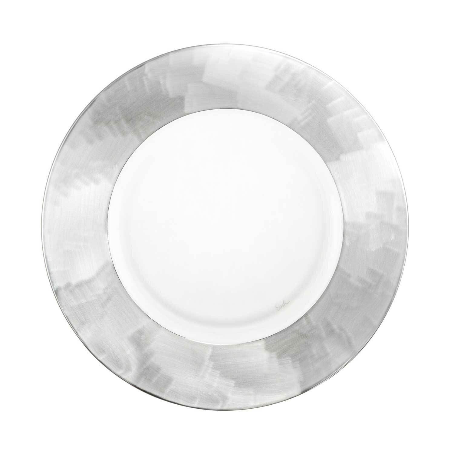 PURO crystal glass plate 22 cm with real silver