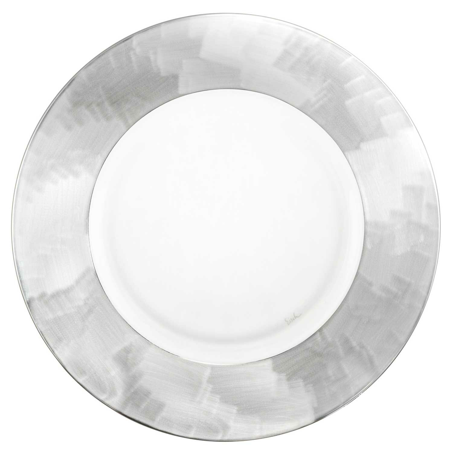 PURO crystal glass plate 22 cm with real silver