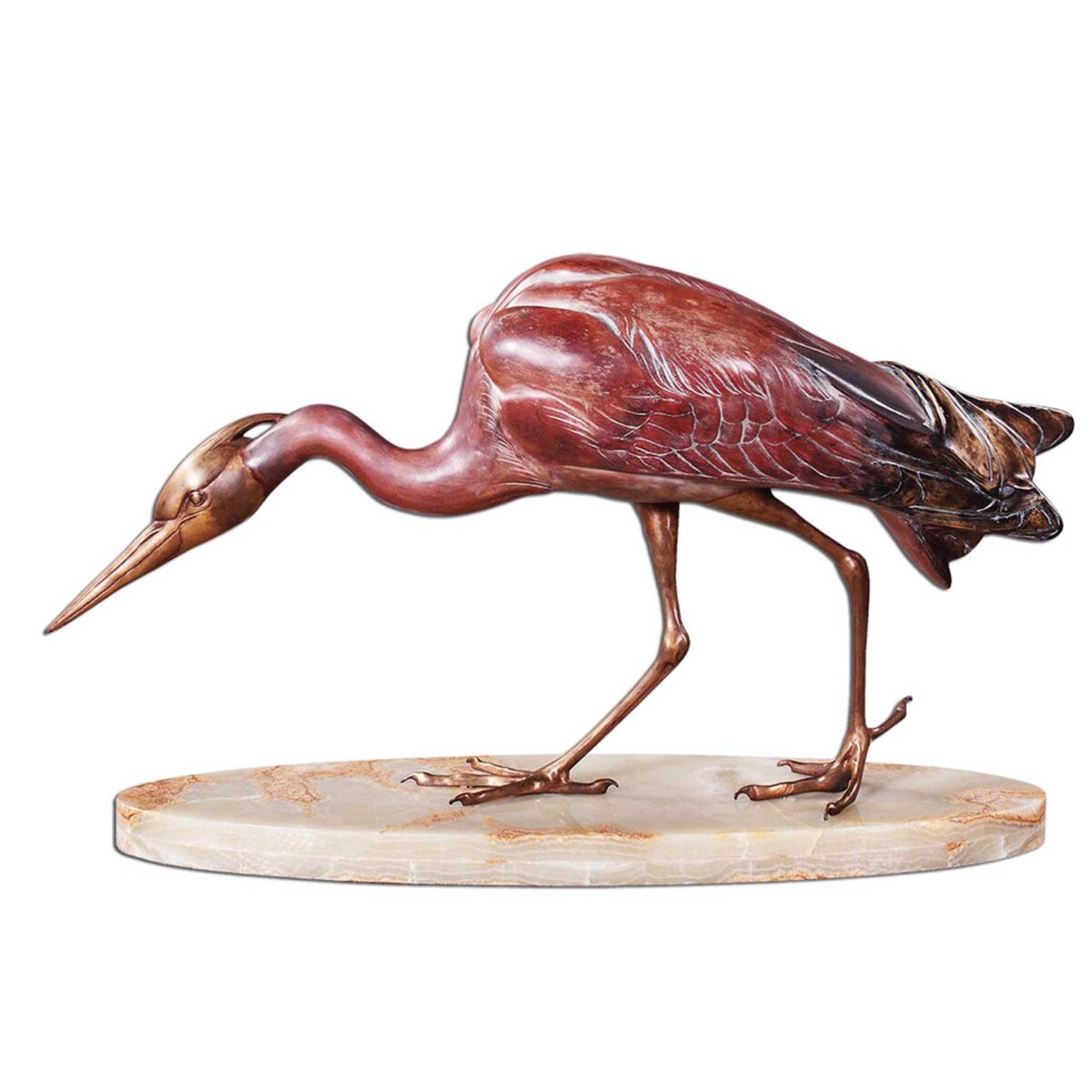 HERON bronze statue