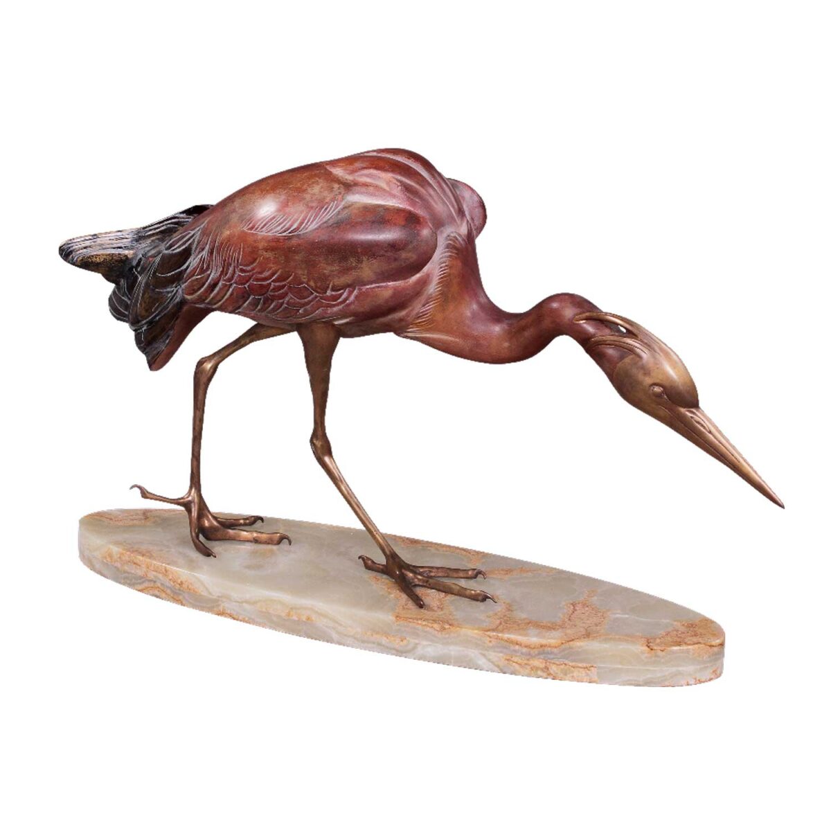 HERON bronze statue