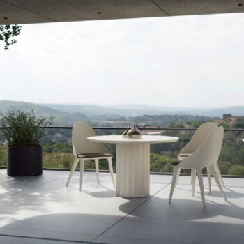 ROMA dining table matt white D 140 cm