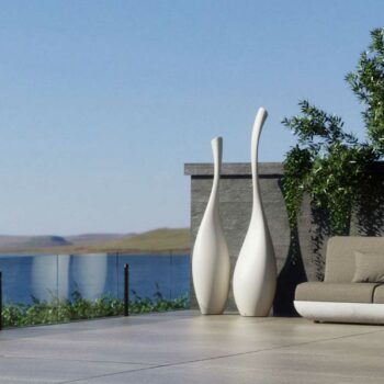SOLITARY Vase weiss matt